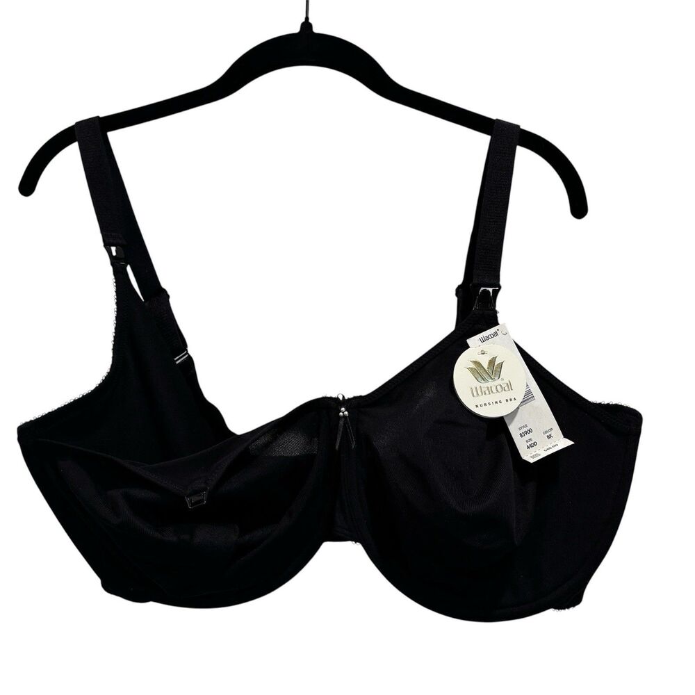 Wacoal Size 44DD Black Underwire Nursing Bra Style 85900 New NWT
